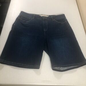 Soft Surroundings Shorts Womens Large Denim Jorts Stretch Preppy Minimalist Boho